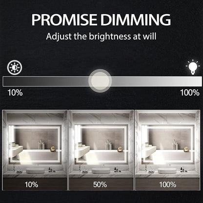 32x24 inch Wall Mounted LED Bathroom Mirror - Image 3