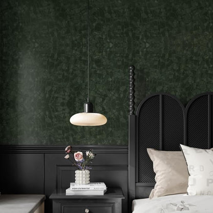 Abyssaly Dark Green Peel and Stick Wallpaper - Image 2