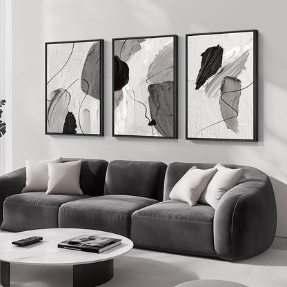 Large Framed Modern Abstract Wall Art - Image 2