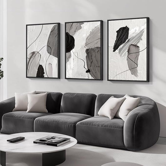 Large Framed Modern Abstract Wall Art - Image 2