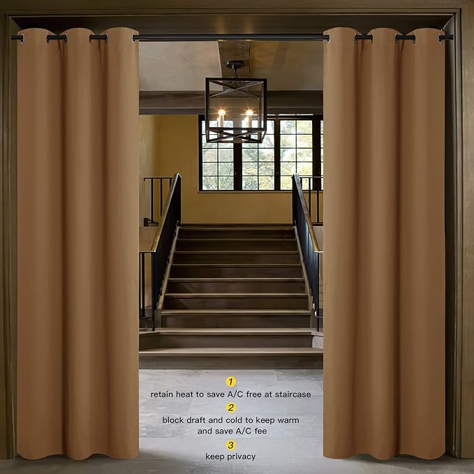 NICETOWN Door Curtain for Doorway Privacy, Curtains 120 Inch Length, Room - Image 2