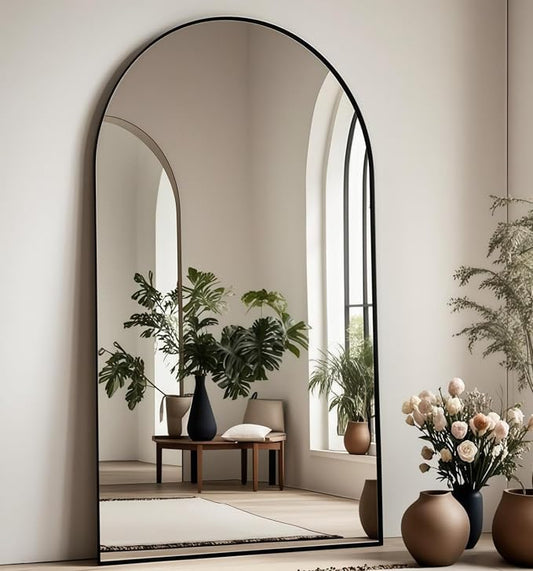 Prywot Arched Full Length Mirror, Modern Full Body Mirrors - Image 2
