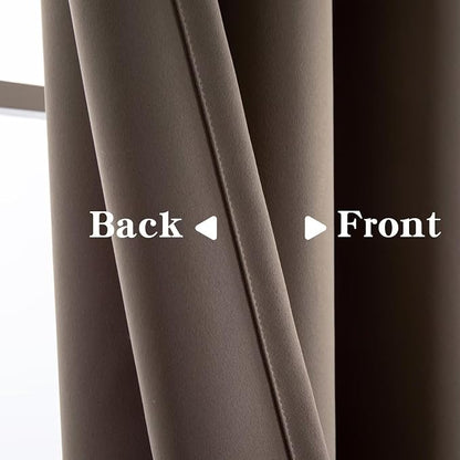 IGEMAEVE Blackout Sliding Door Curtains 108 Inch Length, Extra Wide Room - Image 3