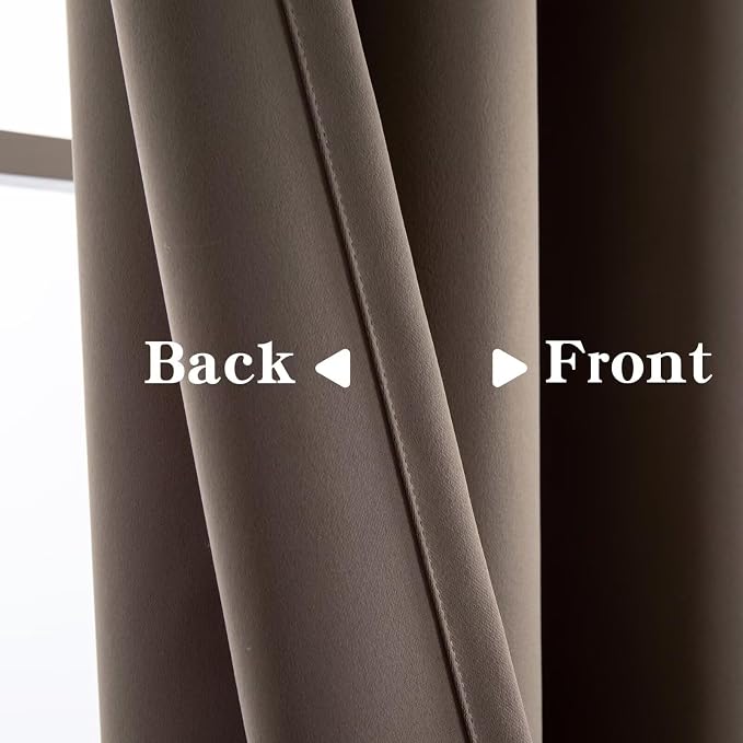 IGEMAEVE Blackout Curtains 72 Inch Length 2 Panels Set, Rod Pocket Energy - Image 4