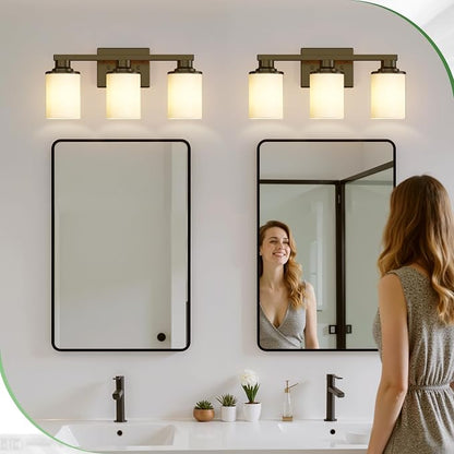 DORESshop 17 Inch Bathroom Light Fixtures, 3-Light Black Bathroom Vanity Light - Image 7
