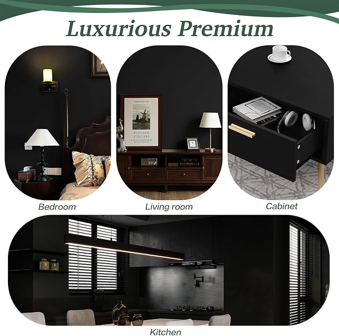 Dimoon 17.7''x118'' Peel and Stick Wallpaper Black Contact Paper - Image 6