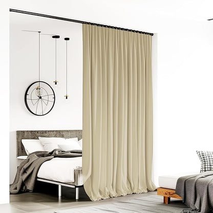 Room Divider Curtains for Ceiling Track Rod, Noise Reduction Privacy Curtain - Image 2