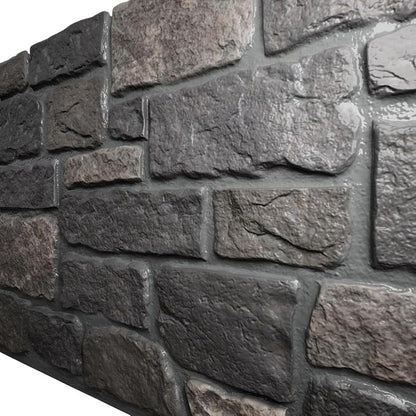 EverStone Cobblestone Faux Stone Panel, Charcoal Color - Image 7