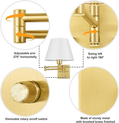TRLIFE Dimmable Wall Sconce, Remote Control Dimming 10-100% and Adjustable - Image 4
