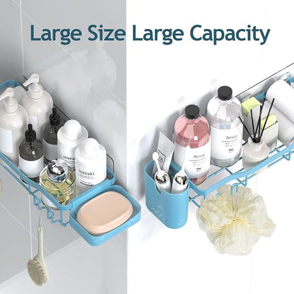 NESOMI Shower Caddy Adhesive Shower Organizer 8-Pack, Rustproof Stainless Steel - Image 9