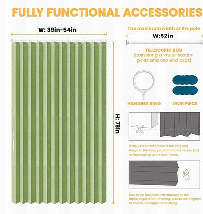 AJAZZ Blackout Magnetic Door Curtain - Image 3