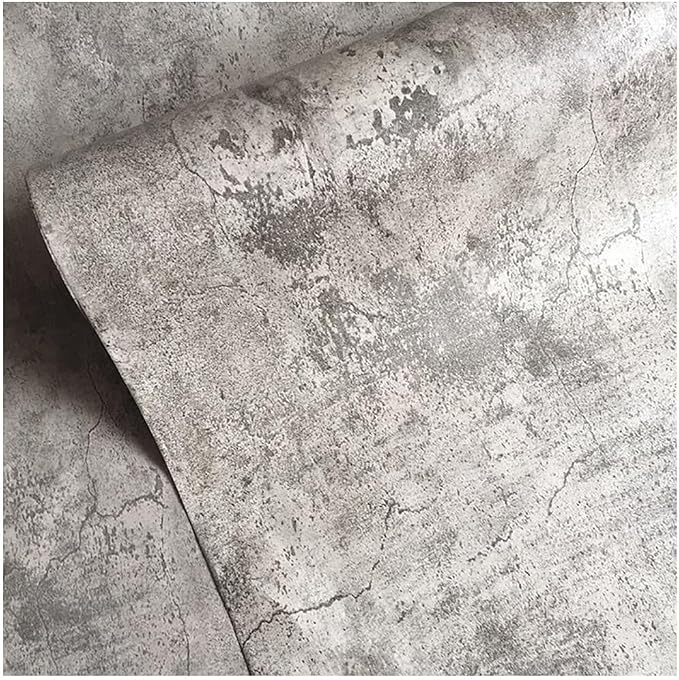 Extra Wide Large Size Grey Concrete Wallpaper Peel and Stick Industrial Cement - Image 2