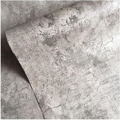 BAYYA 24x354 inch Gray Concrete Wallpaper Roll Peel Stick Grey Textured Thick - Image 2