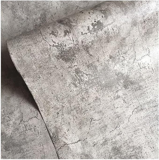 48"×354" Extra Wide Large Size Grey Concrete Wallpaper Peel and Stick - Image 2