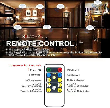 HAMVIDNE Wireless LED Spotlight, Battery Operated Picture Lights, Indoor Uplight - Image 7
