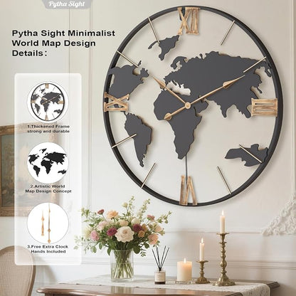 Pytha Sight 36 Inch Oversized Giant Extra Large Modern Decorative Metal World - Image 2
