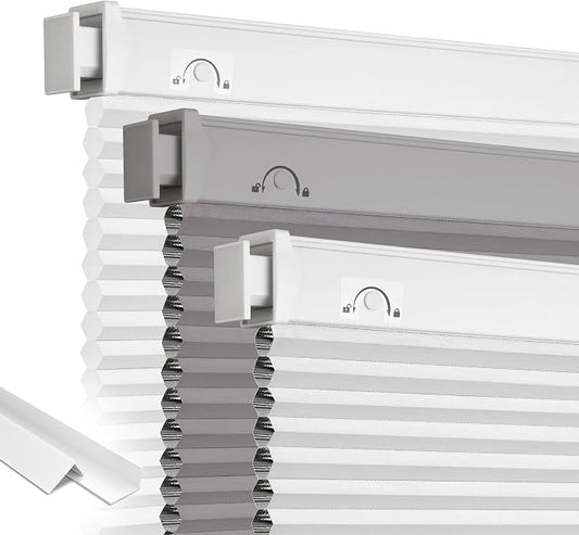 Grandekor No Drill No Tools Cordless Cellular Shades, UV Protection Privacy No by Grandekor