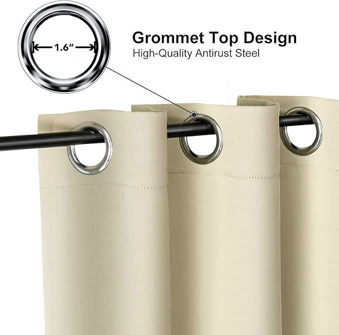 ChrisDowa Blackout Curtains 120 Inches Long - Image 3