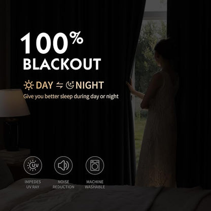 FMFUNCTEX 100% Blackout Curtains - Image 3