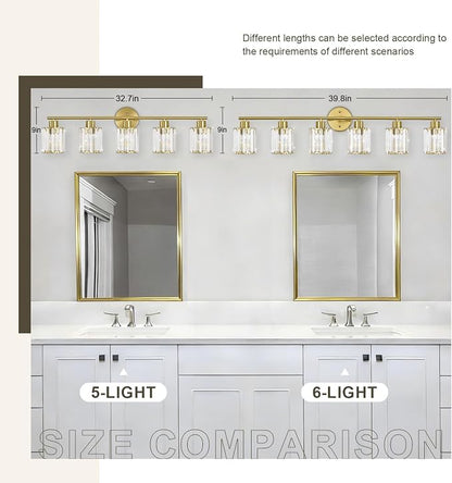 Crystal Bathroom Light Fixtures, Bathroom Lighting Fixtures Over Mirror - Image 3