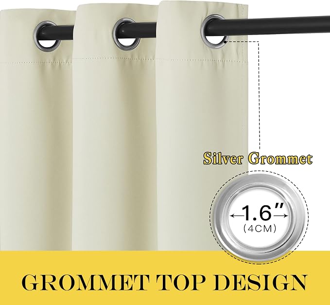 NICETOWN 66 Inch Long Blackout Curtains - Image 6