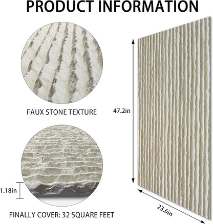 KASARO 3D Faux Stone Wall Panels, Flowstone Wall Covering Panels Accent - Image 4