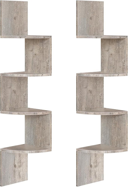 HOOBRO Corner Shelf Wall-Mounted, 4-Tier Corner Bookshelves by HOOBRO