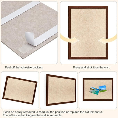 Felt Bulletin Board, 15.7''X 11.8'' corkboard Pin Board - Image 7