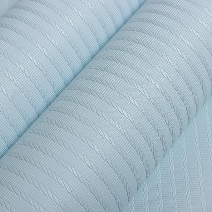 Orainege Peel and Stick Wallpaper Light Blue Wallpaper 15.7"x196.8" Textured by Orainege