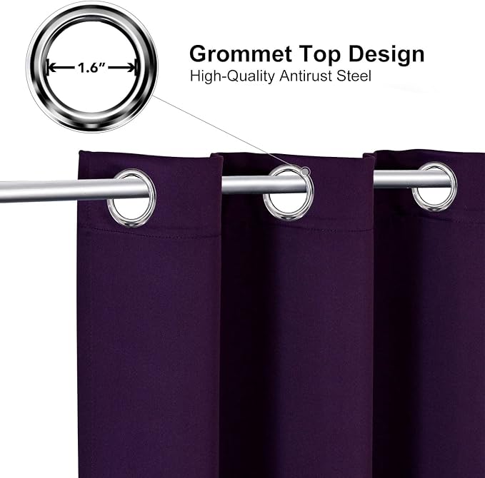 ChrisDowa Room Divider Curtain 108 Inches Long, Wide Blackout Sliding Door - Image 3