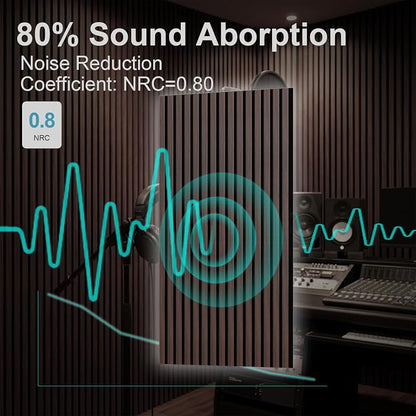 Wood Slat Acoustic Wall Panels-3D Fluted Sound Absorbing Panel - Image 2