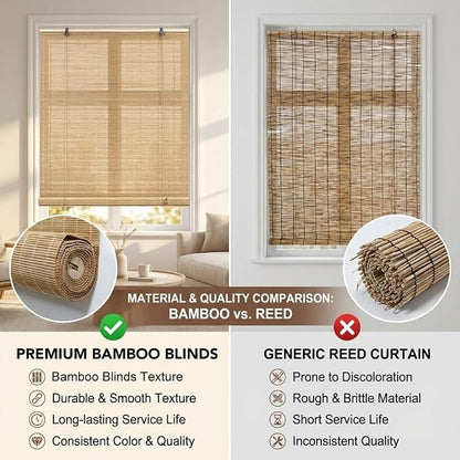 Bamboo Blinds for Interior Windows, Custom Bamboo Shades for Indoor Windows - Image 2