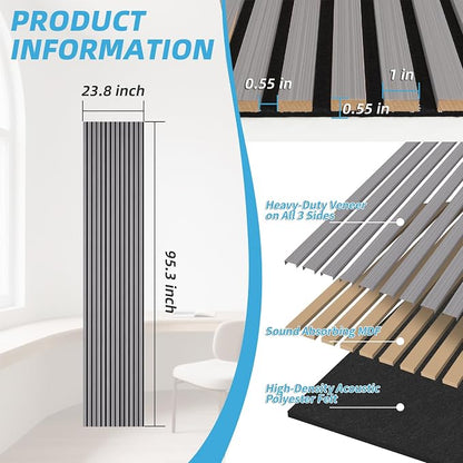 Art3d Acoustic Wood Slat Wall Panel - Image 6