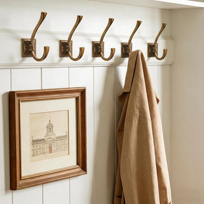 TUNNY 5 Pack Antique Design Wall Hanging Coat Hooks - Image 6