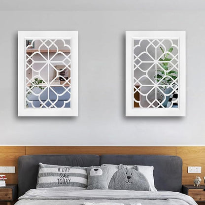 Wocred Set of 2 Rectangular Wall Mirror, Gorgeous Rustic Farmhouse Accent Mirror - Image 4