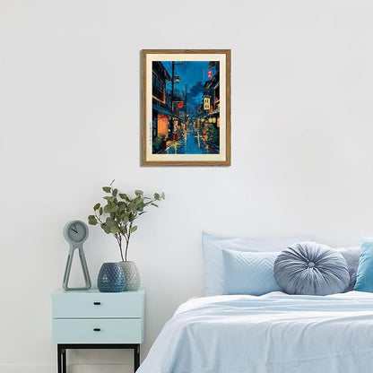 Framed Japanese Wall Art, Asian Tokyo Tea House Canvas Wall Decor Painting - Image 5
