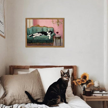 Fun Cat Wall Art Cute Tuxedo Cat - Image 5