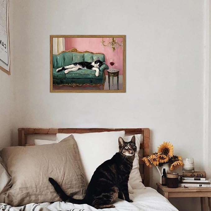 Fun Cat Wall Art Cute Tuxedo Cat - Image 7