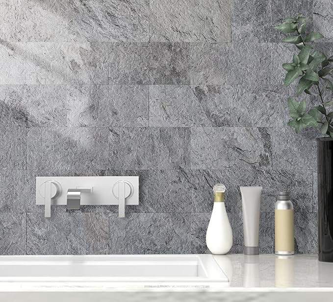 AULIGET 20-Piece Dark Slate Peel and Stick Backsplash Wall Tiles, Laundry Room - Image 4