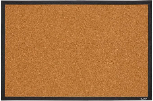 Quartet Cork Bulletin Board, Framed Corkboard, Message Board, Vision Board by Quartet