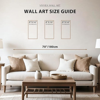 VIYYIEA Boho Solid Wood Carved Wall Art Set of 3, Geometric Minimalist Wooden - Image 6
