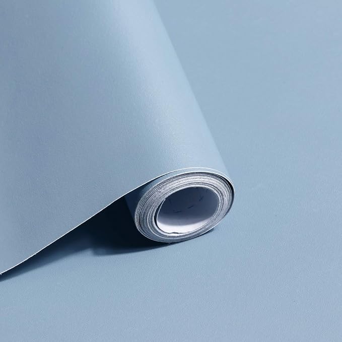 Safiyya Blue Peel and Stick Wallpaper Grey Blue Contact Paper Decorative by SAFIYYA
