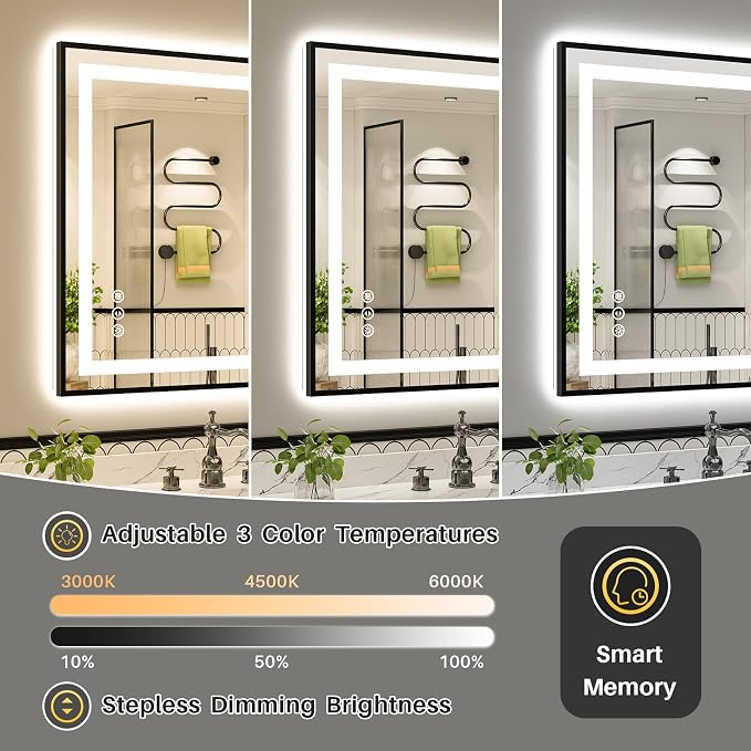 48x40 Inch LED Bathroom Mirror - Image 5