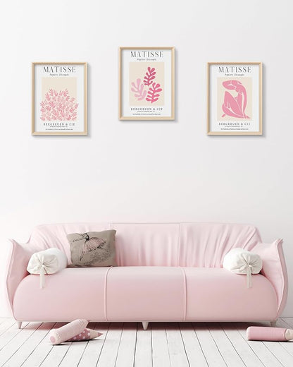 Framed Matisse Pink Canvas Wall Art, Abstract Matisse Canvas Wall Decor - Image 7