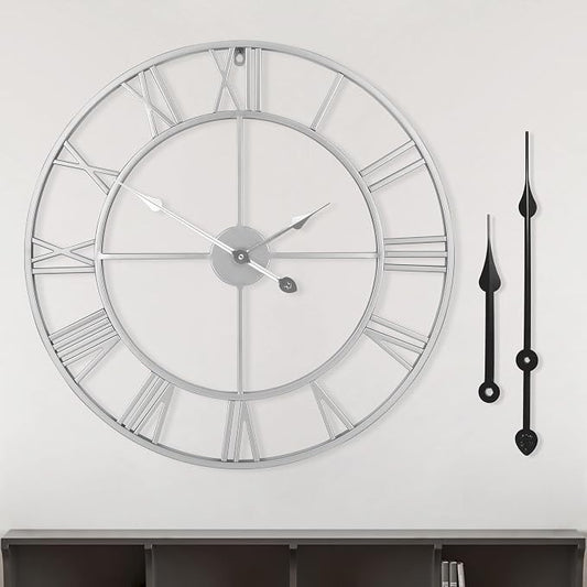 LEIKE 24" Modern Large Wall Clocks, Silent Non Ticking, Battery Operated by LEIKEWALLCLOCK