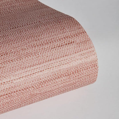 Tempaper Textured Salmon Pink Horizontal Faux Grasscloth Removable Peel and - Image 9