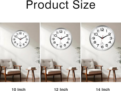 Roymnie Atomic Wall Clock 14 Inch, Modern Clock Battery Operated Classic Analog - Image 8