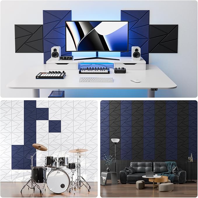 22 Pack Acoustic Panels with Self-Adhesive, Sound Panels High Density, - Image 4