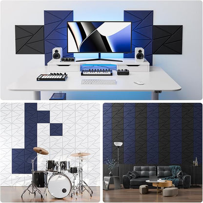 22 Pack Acoustic Panels with Self-Adhesive, Sound Panels High Density, - Image 4