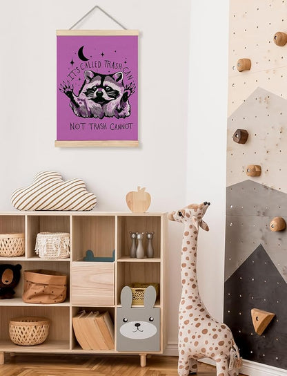 Foritho Funny Motivational Raccoon Meme Poster Wall Art Framed - Image 6
